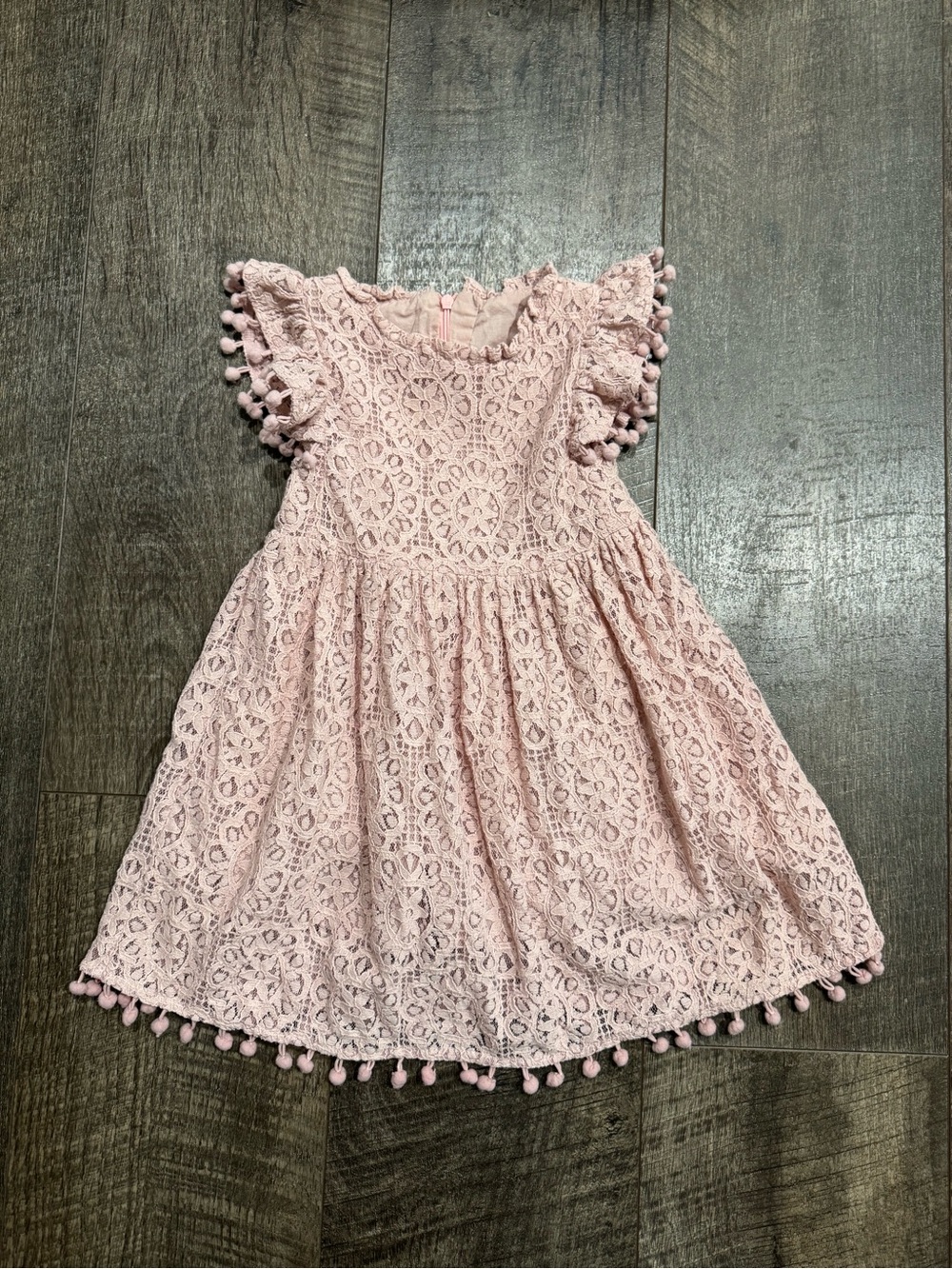 Girls Boutique Lace Dress Mauve Dusty Rose Pink 2T